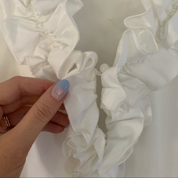 KATE SPADE White Southern Ruffle Blouse - Picture 3 of 6